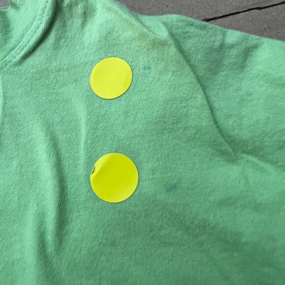 Truly Madly Deeply (S) Green Worn In Distressed Crop Top Tee Shirt - Picture 6 of 7